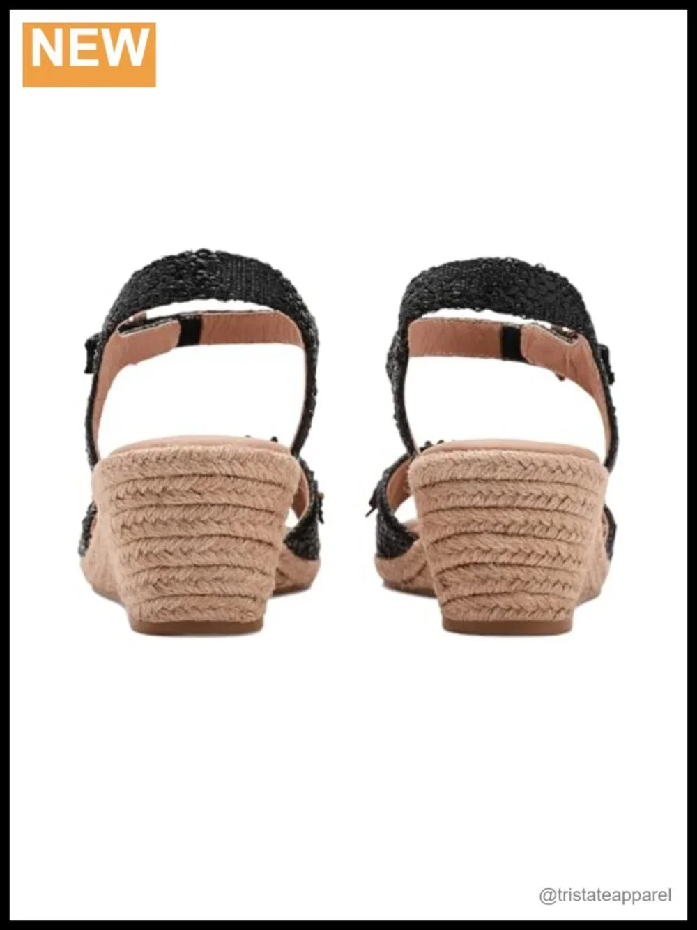 Woven Raffia Platform Wedge Sandal with Floral Embellishments